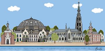 Breda skyline by Debbie van Eck