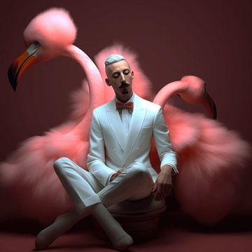Life with flamingo's by Ton Kuijpers