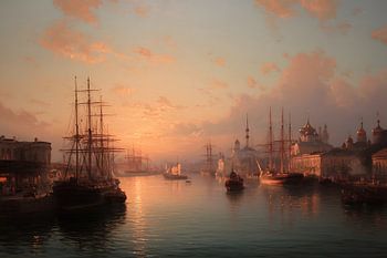 Abendstimmung im Hafen von Odessa