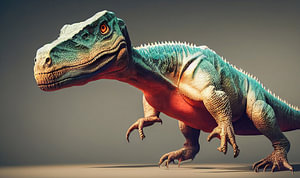 Tyrannosaurus Rex 3D-Rendering  Art Illustration