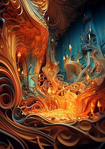 Arabian Fractal Abstracts (8) - Spiral Cathedral