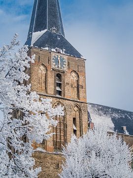 Winters Bovenkerk Kampen van Gerrit Veldman