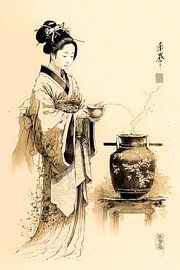 Cérémonie du thé des geishas sur Peet de Rouw