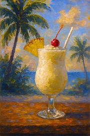 Piña Colada painting. by Johannes