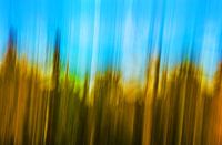 Abstract in geel en blauw 