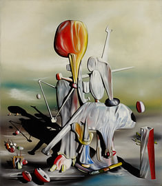 Yves Tanguy - Door vogels, door vuur, maar niet door glas, 1943