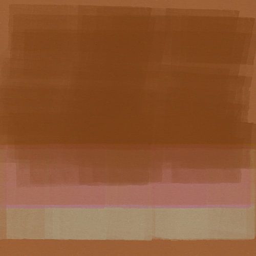 Verbrand oranje, roze, wit, oker. Abstract kleurrijk schilderij geïnspireerd door Mark Rothko
