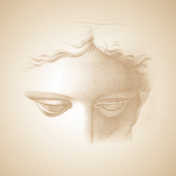 Femininity in Beige Ochre by Mad Dog Art