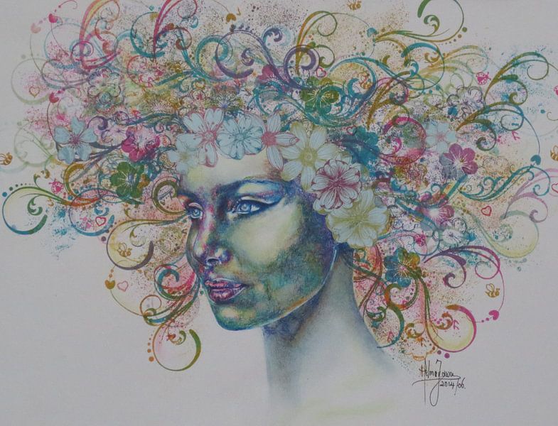 Bloemenmeisje von Helma van der Zwan