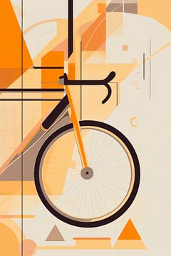 Kleurrijke moderne fietsillustratie van Poster Art Shop