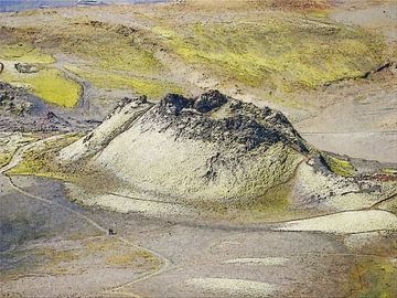 Vulkaantje bij Laki, IJsland van Frans Blok