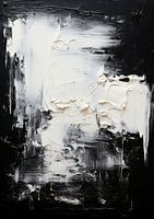 Abstract Schilderij Kunstdruk Modern Zwart Wit