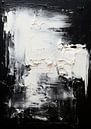Abstract Painting Art Print Modern Black White by Niklas Maximilian thumbnail