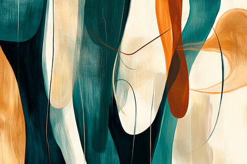 Abstracte kleuren dansen in de ruimte