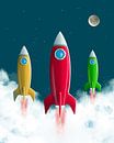 Rocket to the moon by Leon Brouwer thumbnail