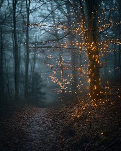 Romantisches Licht im Wald