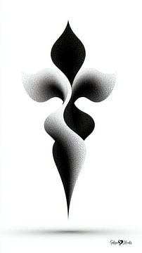 Monochrome Flow - Abstract Black and White Art in Motion