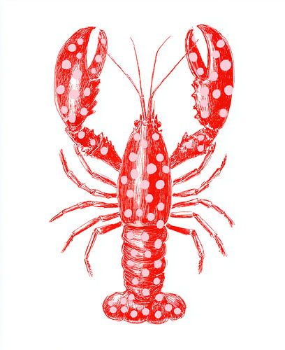 Red Lobster with pink spots