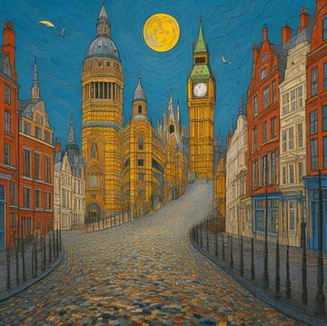 De maan over Londen van Gert-Jan Siesling
