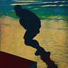 Der Schatten eines Mannes am Meer von Jan Keteleer