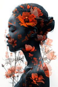 Frau mit Blumen