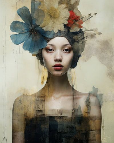 Modern mixed media portret