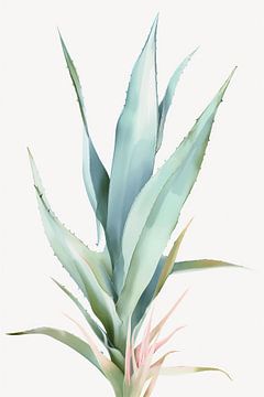 watercolor aloe vera by haroulita