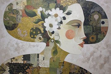 Abstracte vrouw van Kunst Kriebels