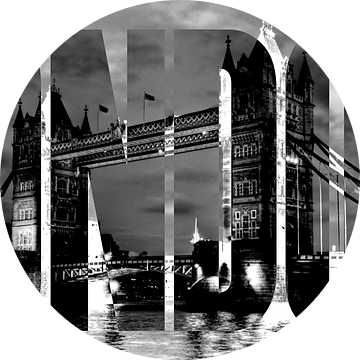 London Bridge zwart wit van Bass Artist