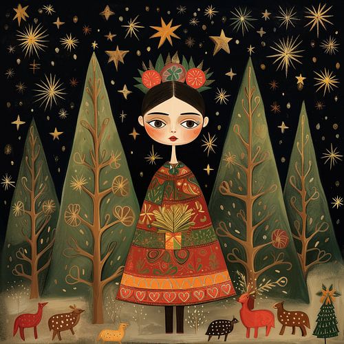 Frida and her Christmas pets