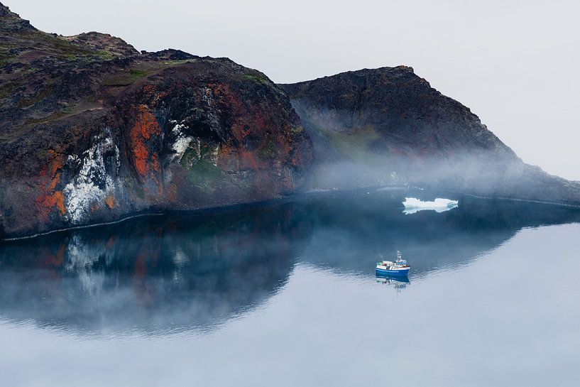 Colorful rock face in Atanikerdluk, Greenland by Martijn Smeets