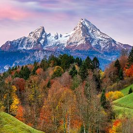 Watzmann in autumnal landscape II by Daniela Beyer