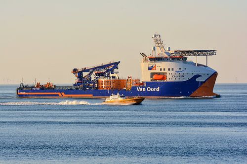 Kabellegger Calypso onderweg naar Rotterdam