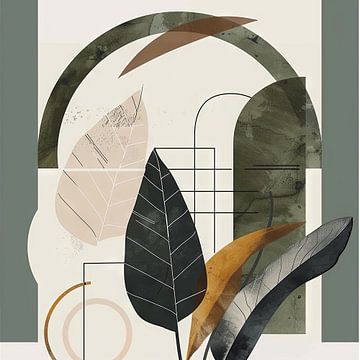Botanische abstractie en vormen van Poster Art Shop