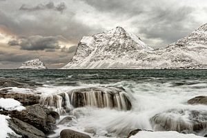 Winterliche Küste auf den Lofoten