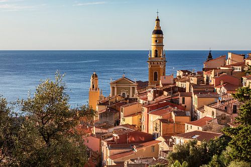 Altstadt von Menton an der Côte d'Azur in Frankreich von Werner Dieterich