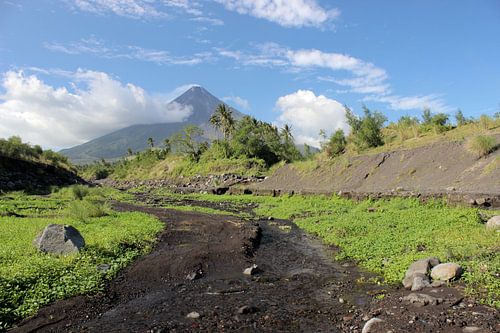 Vulkaan Mayon vlakbij Legazpi in de Filipijnen