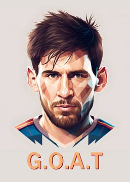 Lionel Messi Voetbalbeeldverhaal van WpapArtist WPAP Artist