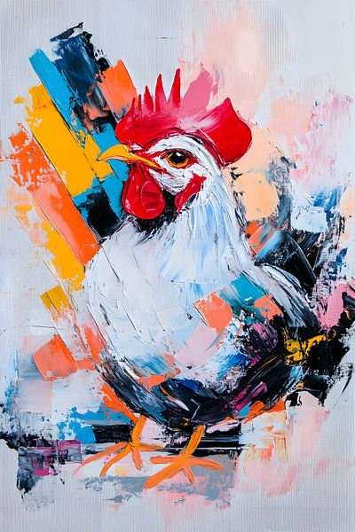 Chicken Painting | Painting with Chickens | Painting Chicken by AiArtLand