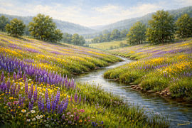 Pinselstriche der Wildnis – Die erwachende Wiese von Johannas Art Creations