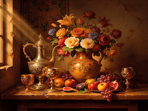 Une nature morte pleine de charme, dans l'esprit des maîtres du Siècle d'or