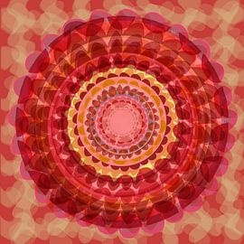 Cordoba Kaleidoskop Blume rot von Cornelie de Haan