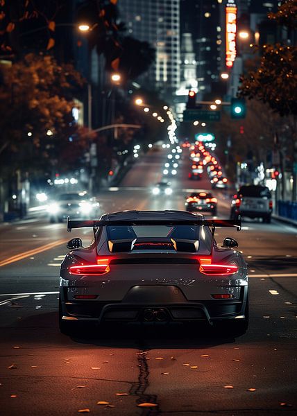 Night Drive: Porsche 911 GT3 RS by John Dan