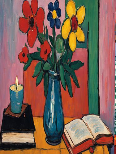 Flowers In A Vase Style Henri Matisse