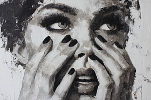 Soft Contrast – Abstract portret neutraal en modern