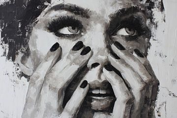 Abstraktes Porträt-Kunstwerk - Moderne Wanddekoration von SPEQ ART