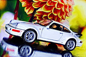White Porsche Surreal van DeVerviers