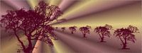 Abstrakter Baum altrosa