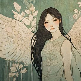 Frau mit Flügeln von Zen und Mehr