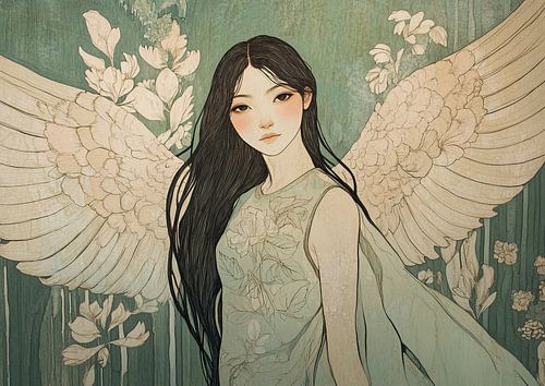 Femme avec des ailes